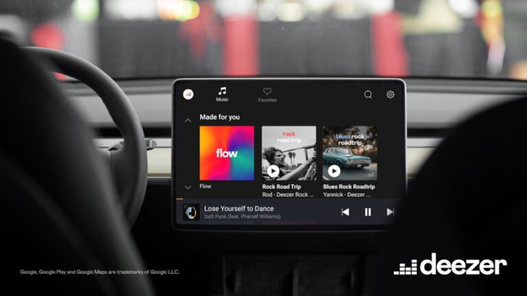 Deezer lanza una nueva aplicación para automóviles con Google integrado