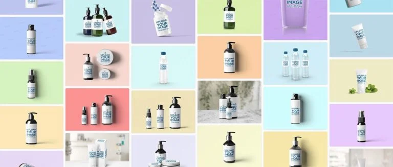 Más de 30 plantillas de maquetas de botellas (gratis y profesionales)