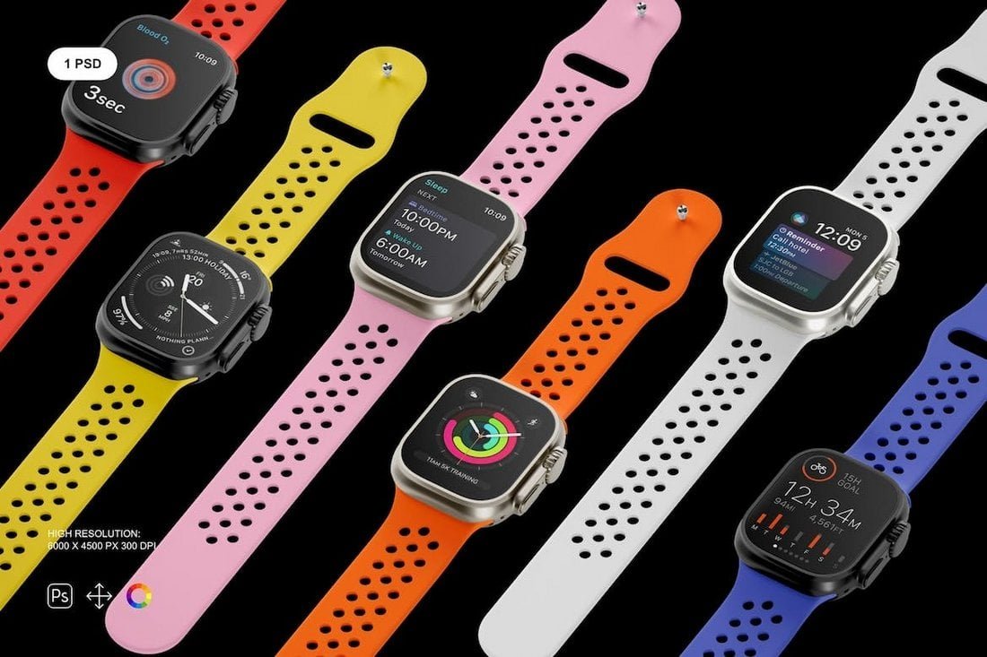 Maqueta creativa de Apple Watch