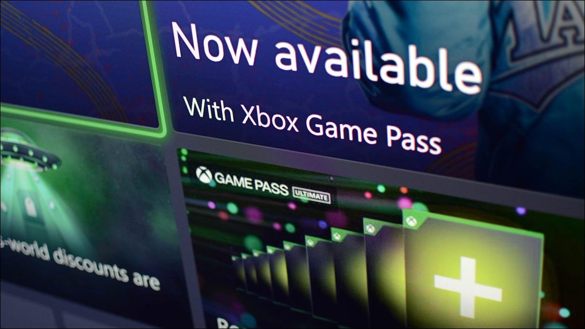 Xbox Game Pass a través de la interfaz de usuario de Xbox